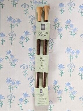 Lantern Moon Straight Knitting Needles Size US 15 10 mm 10" NEW Ebony Wood